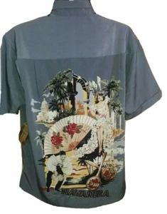 Neu mit Etikett The Havanera Button Down Hemd Tropical Ritmo Shirt Größe XL blau  - Bild 1 von 9