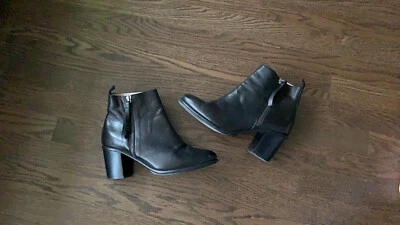 Botas de tornozelo femininas pretas cerimônia de abertura 39/EUA 8,5 - Imagem 1 de 4