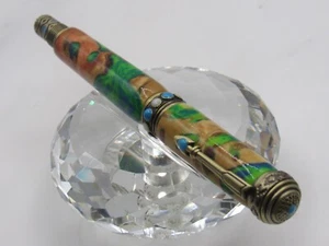 GORGEOUS HIGH QUALITY HANDMADE SOUTHWEST BOX ELDER/ACRYLIC ROLLER BALL PEN/1 - Picture 1 of 6