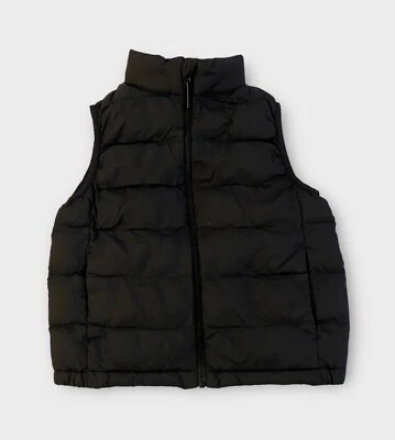 Chaleco acolchado Uniqlo para niños jóvenes talla 5/6 cremallera frontal hinchado invierno nieve esquí Gorpcore Foto 1 de 4