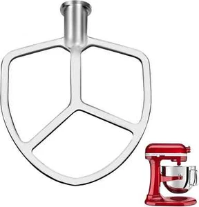 Batidor plano de acero inoxidable de 6 cuartos para batidora KitchenAid KV25 KP26 Pro 600 - Imagen 1 de 3