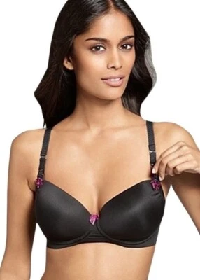 NEW Cake 24-1002 Maternity Convertible T-Shirt Nursing Bra US 32H UK 32FF Black - Image 1 of 4