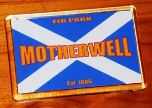 Motherwell Scotland Saltire Fridge Magnet - Picture 1 of 1