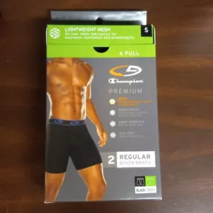 Champion Mesh Boxer Briefs S 28 30 Small NEW 2 pk Black Green - Picture 1 of 3