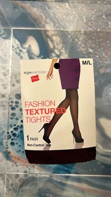 Medias Hanes Style Essentials: Fashion Diamond negras: talla M/L Foto 1 de 2