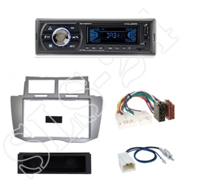 Caliber RMD050DAB-BT Autoradio + Toyota Yaris Blende silber m.Fach + ISO-Adapter - Bild 1 von 2