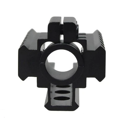 Tactical Tri-Rail Barrel Scope Lights Mount See-Through with 20mm Picatinny - Image 1 of 4