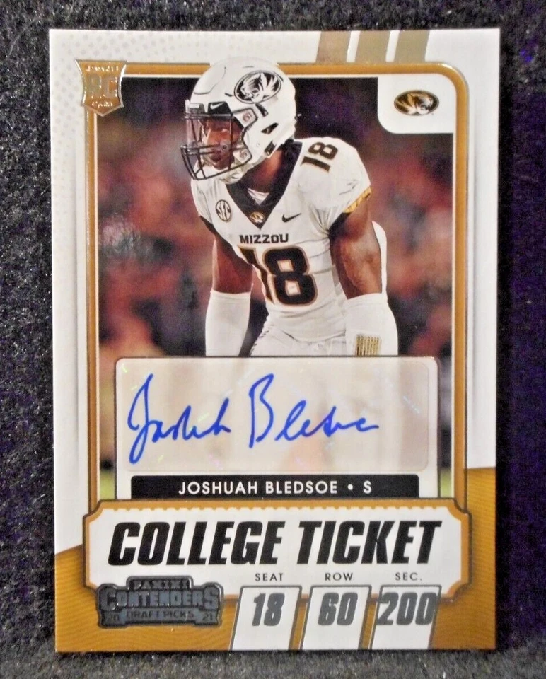 2021 Joshuah Bledsoe Contenders Draft Picks AUTO RC #255.....Patriots - Image 1 of 1