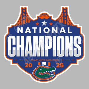Calcomanía troquelada de campeones de baloncesto de la NCAA Florida Gators para hombre 2025 - Imagen 1 de 1