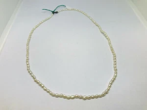 1 Halskette mit Naturperlen oval 2,5 mm - 4 Verschluss 800 Silber Damen Schmuck - Bild 1 von 2