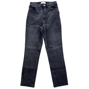 Jeans Abercrombie & Fitch donna anni 90 dritto ultra alto taglia 6L 28X31 nero - Foto 1 di 10