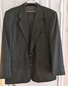 Traje de hombre Uomo Petrocelli Marlboro Ltd Londres de dos piezas carbón 100 % lana. 42R - Imagen 1 de 21