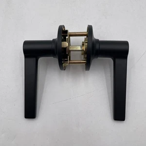 Manchester Türdrücker Set 2,6 x 5,4 in schwarz matt - Bild 1 von 4