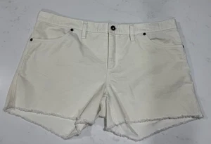 Carve Designs Oahu Damenshorts Größe 14 gletscherweiß 4” Cord ausgefranster Saum - Bild 1 von 11