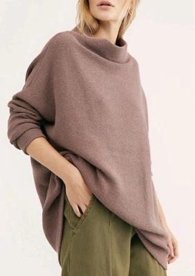 Moletom Free People Otomano Túnica Desleixada Feminino Pequeno Marrom Noz-moscada - Imagem 1 de 4