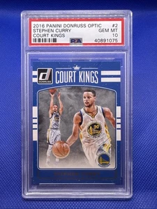 Stephen Curry 2016 Panini Donruss Optic Court Kings #2 PSA 10 GEM MINT WARRIORS - Bild 1 von 2