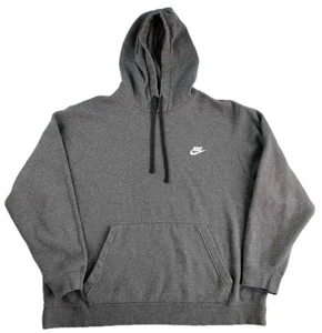 Sudadera con Capucha Nike Para Hombre Talla-XXL Gris Oscuro Pullover Jersey Tejido Bordado Swoosh Logo - Imagen 1 de 6
