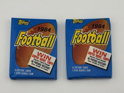 (2) 1984 Topps Football unopened Wax Pack - John Elway, Dan Marino rookies? - Image 1 of 4