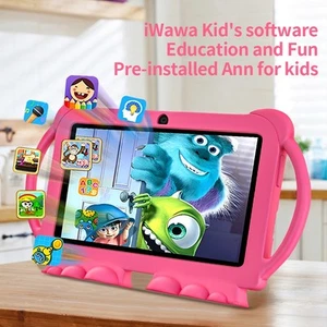 2025 Kids Tablet 7 Inch, Android, 4GB+64GB Storage, Bundle, WIFI, Free Case NEW - Picture 1 of 19