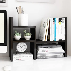Desktop Organizer Office Storage Rack Adjustable Wood Display Shelf, Birthday... - Picture 1 of 7
