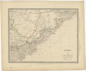 Pl. 4 mapas antiguos de la India oriental de Walker (1832) - Imagen 1 de 1