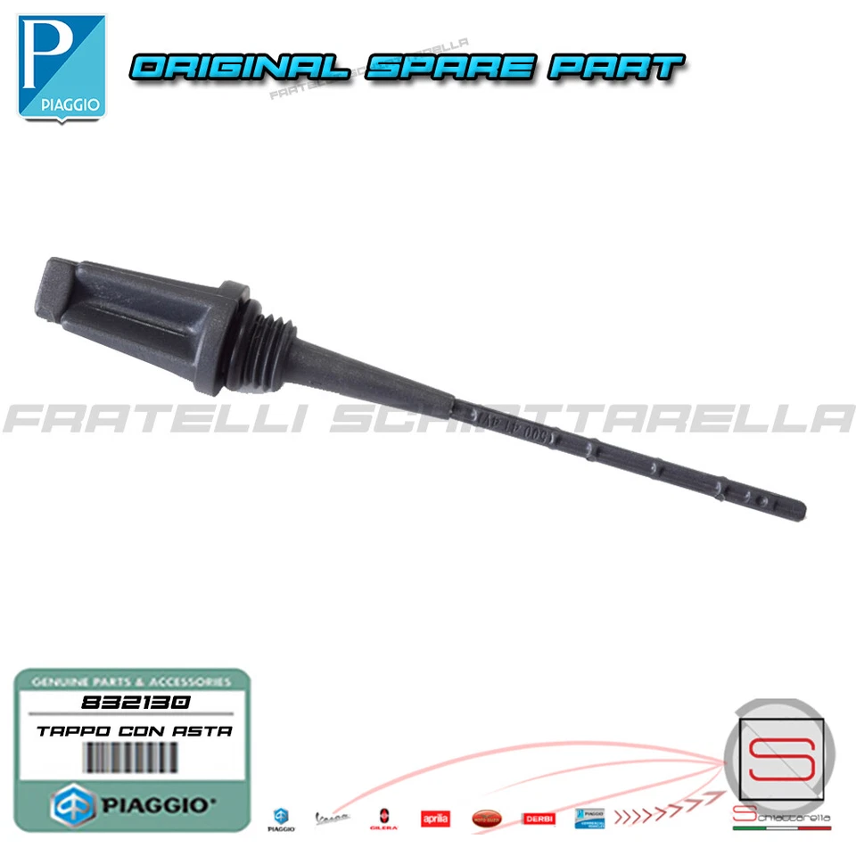 Tappo Con Asta Livello Olio Mozzo Originale Piaggio Fly Liberty X8 X9 832130 - Immagine 1 di 1