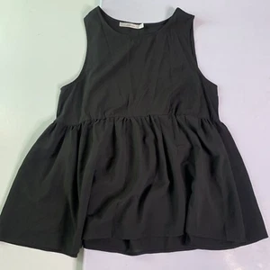 Lorraine Sleeveless Top Peplum Size 8 Womens Black - Picture 1 of 9
