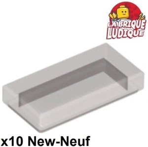 Lego 10x Tile plaque lisse 1x2 with Groove trans black fumé noir 3069 NEUF - Picture 1 of 1