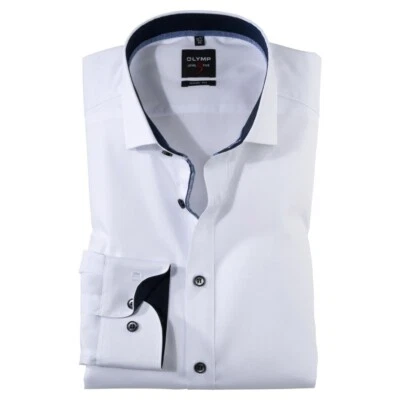 Olymp Level Cinque Uomo Camicia da Ufficio Braccio extra Lungo Bianco 076769 00 - Immagine 1 di 4