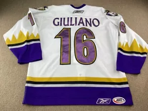 Camiseta deportiva de hockey Reebok AHL firmada por Jeff Giuliano de los Manchester Monarchs - Imagen 1 de 11