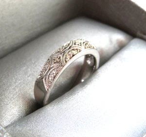 JWBR Jane Seymour Sterlingsilber 925 Diamant offen filigran Bandring Größe 7 - Bild 1 von 8