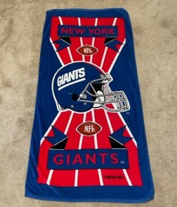 Vintage NFL New York Giants blau rot Strandtuch 1994 Football 1990er 56x28" - Bild 1 von 9