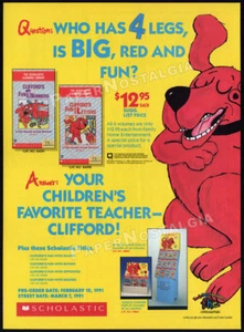 CLIFFORD - the BIG RED DOG__Original 1991 Trade print AD promo__Scholastic / FHE - Picture 1 of 1
