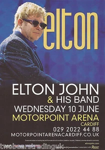 Event Promo Flyer: Elton John & His Band (Motorpoint Arena, Cardiff, 2015) - Imagen 1 de 1