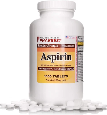 Aspirin 325 Mg | Regular Strength | 1000 Count Uncoated Tablets - Image 1 of 4