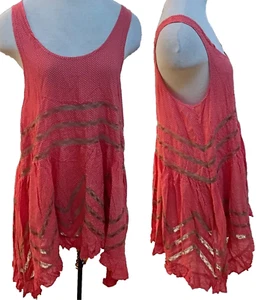 Intimate Free People ABOVE KNEE Kleid ROT & SPITZE GR. M - Bild 1 von 9