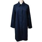 UNIQLO Stainless Steel Collar Coat Women Japan M Size/US S Size Navy Polyester
