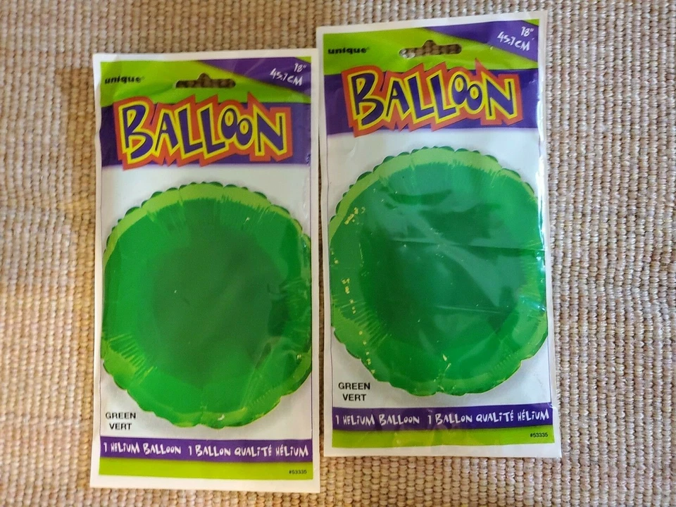 2 УНИКАЛЬНЫХ круглых воздушных шара из ГЕЛИЕВОЙ ФОЛЬГИ ST PATRICKS DAY 18 дюймов - Изображение 1 из 1