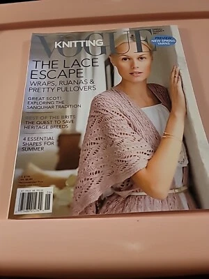 Vogue Knitting Magazine Spring Summer 2017 24 Patterns Wendy Sacks Lace Cardigan - Image 1 of 4