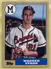 2022 Topps Archives Warren Spahn Baseball Card #272 Braves NM