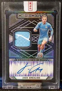 Jack Grealish 2021-22 Panini Obsidian Purple Electric Etch Patch Auto 02/15 - Picture 1 of 1