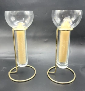 Vintage Germany Rosenthal Aqualux Schwebender Kerzenhalter aus Glas Studio Line Dinnebi - Bild 1 von 11