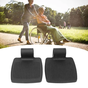 2pcs Rollstuhl Fußstützen Professionelle Kunststoff-Ersatz Rollstuhl Fußplat FAT - Bild 1 von 22