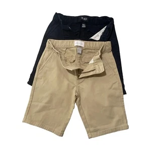 Girls Children's Place Khaki & Navy Uniform Shorts Pockets Adj Waist Sz 6x/7 - Picture 1 of 9