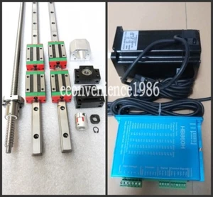 2 pcs HGR20-1000mm Linear rail &RM1605-1000mm-Ballscrew Kit & Nema34 Motor Kit - Picture 1 of 8