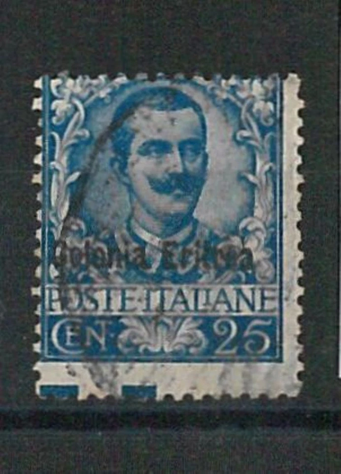 66179  - ITALIA COLONIE: ERITREA  - Sassone 24 USATO - DENTELLATURA SPOSTATA - Immagine 1 di 1