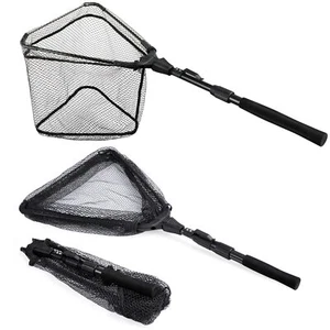 Fishing Net Fish Landing Net, Foldable Collapsible Telescopic Pole Handle, Du... - Picture 1 of 9