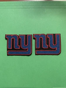 NFL Team New York Giants Bügelbild/Aufnähen Abzeichen Patch 2er Set Brandneu - Bild 1 von 4