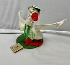 Annalee '89 Mobilitee Goose Doll with Green Hat & Vest 10" - Vintage Spring