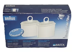 Braun Brita Water Filter KWF2 Two Pack Coffee Maker Cartridge Carbon Charcoal - Picture 1 of 5
